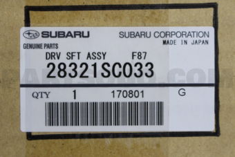 28321SC033 DRV SFT ASSY     F87