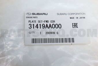 31419AA000 PLATE SET-FWD CCH
