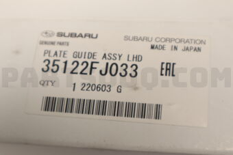 35122FJ033 PLATE GUIDE ASSY LHD