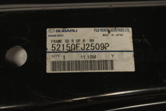 52150FJ2509P Subaru FRAME SD R UP R  RH