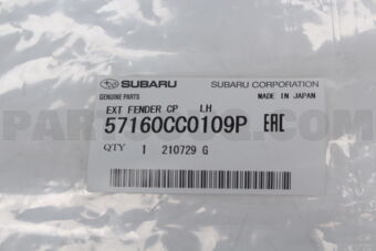 57160CC0109P Subaru EXT FENDER CP    LH