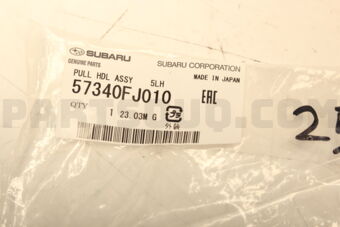 57340FJ010 Subaru PULL HDL ASSY    5LH