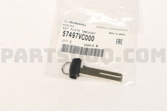 57497VC000 Subaru KEY PLATE EMERGNY