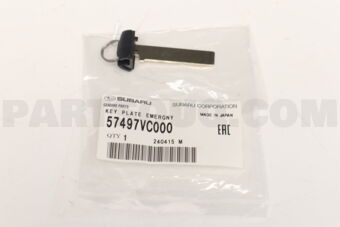 57497VC000 Subaru KEY PLATE EMERGNY