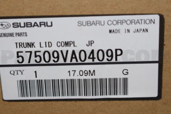 57509VA0409P TRUNK LID COMPL JP