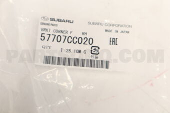 57707CC020 Subaru BRKT CORNER F    RH
