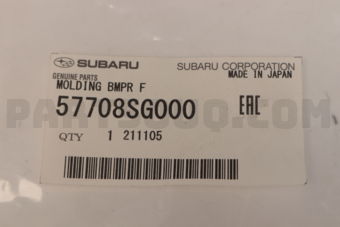 57708SG000 MOLDING BMPR F
