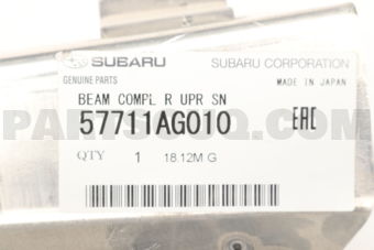 57711AG010 BEAM COMPL R UPR SN