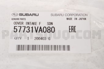 57731VA080 COVER INTAKE F SDN