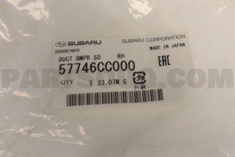 57746CC000 DUCT BMPR SD     RH