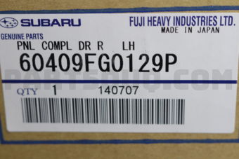 60409FG0129P PNL COMPL DR R   LH