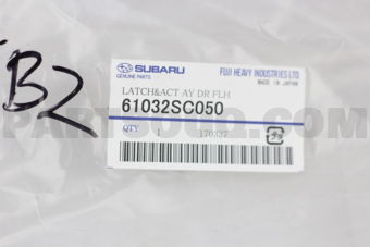61032SC050 LATCH&ACT AY DR FLH