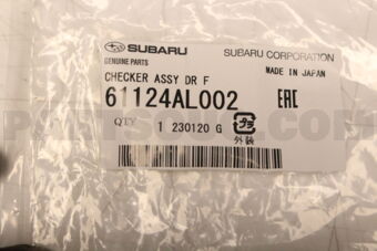 61124AL002 Subaru CHECKER ASSY DR F
