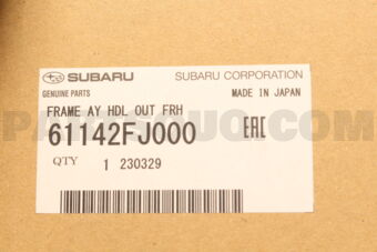 61142FJ000 Subaru FRAME AY HDL OUT FRH
