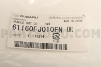 61160FJ010EN Subaru HANDLE OUT DR SMT