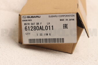 61280AL011 Subaru WSTR OUT DR F    LH