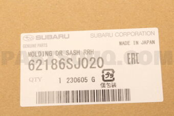 62186SJ020 Subaru MOLDING DR SASH RRH