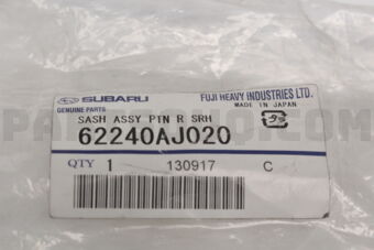 62240AJ020 Subaru SASH ASSY PTN R SRH
