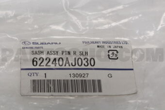62240AJ030 SASH ASSY PTN R SLH
