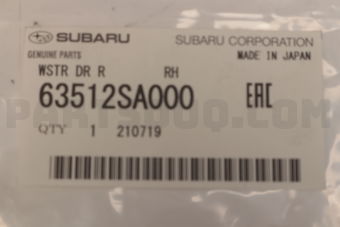63512SA000 WSTR DR R        RH