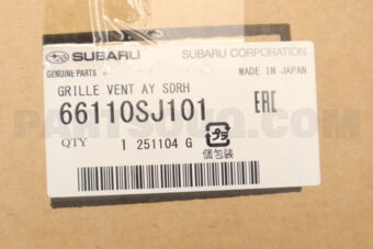 66110SJ101 GRILLE VENT AY SDRH