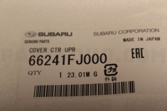 66241FJ000 Subaru COVER CTR UPR
