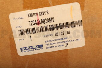 72340XA02AMV SWITCH ASSY R