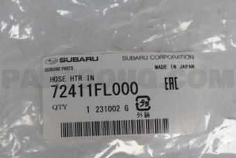 72411FL000 Subaru HOSE HTR IN
