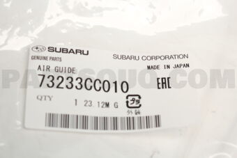 73233CC010 Subaru AIR GUIDE