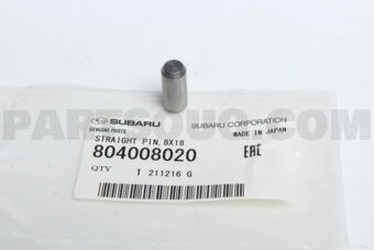 804008020 Subaru STRAIGHT PIN,8X18