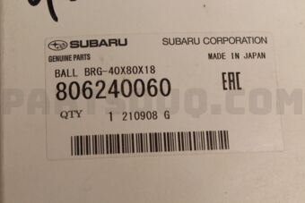 806240060 BALL BRG-40X80X18