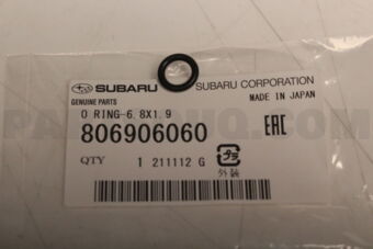 806906060 Subaru O RING-6.8X1.9