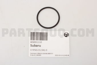 806931110 O RING-31.5X2.0