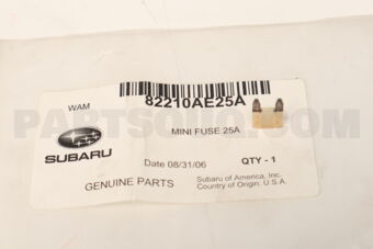82210AE25A Subaru MINI FUSE        25A