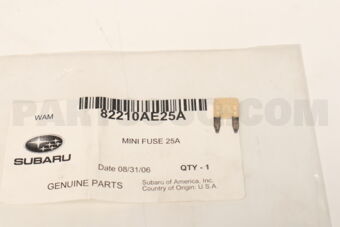 82210AE25A Subaru MINI FUSE        25A