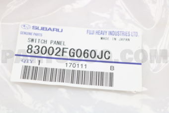 83002FG060JC SWITCH PANEL