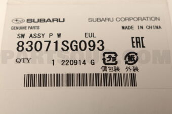 83071SG093 Subaru SW ASSY P W      EUL