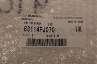 83114FJ070 Subaru SWITCH WIPER     LHD