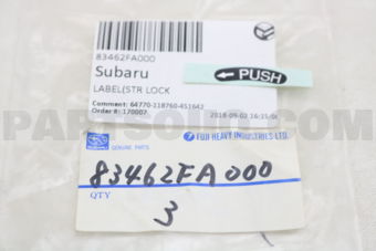 83462FA000 LABEL(STR LOCK)