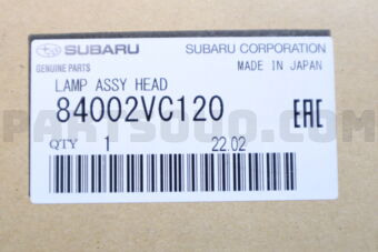 84002VC120 Subaru LAMP ASSY HEAD