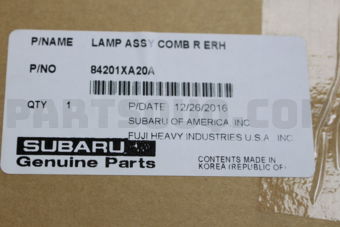 84201XA20A LAMP ASSY COMB R ERH