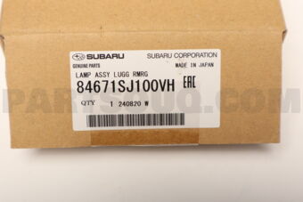 84671SJ100VH Subaru LAMP ASSY LUGG RMRG
