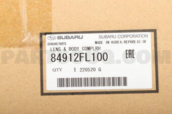 84912FL100 LENS &amp; BODY COMPLRH