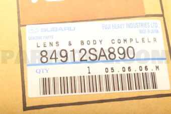 84912SA890 Subaru LENS &amp; BODY COMPLELR