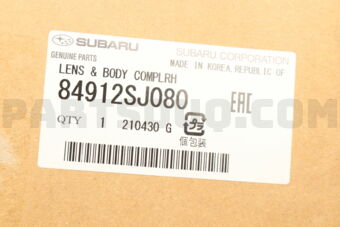84912SJ080 LENS &amp; BODY COMPLRH