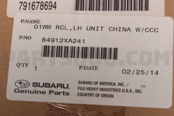 84912XA241 LENS & BODY COMPLLH