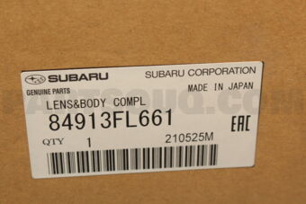 84913FL661 Subaru LENS &amp; BODY COMPL