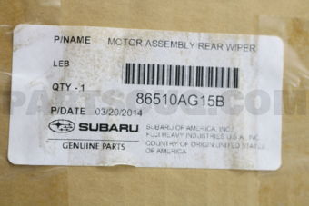 86510AG15B WIPERASSYRWAGSIA