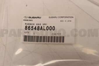 86548AL000 Subaru RUBBER 650 UNI UNI