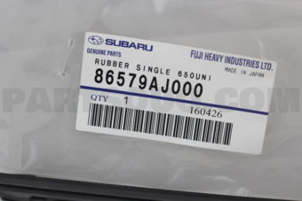 86579AJ000 RUBBER SINGLE 650UNI